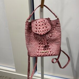 Brahmin mini pink backpack